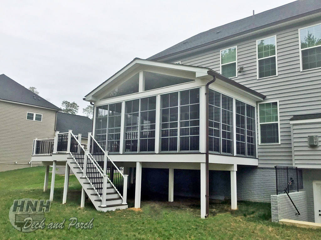 3 Season room with Sunspace Weather Master sliding panels and Trex Transcend decking